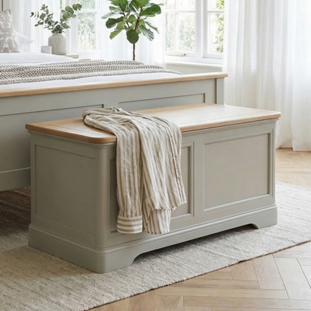 Brampton Soft Green Painted Blanket Box