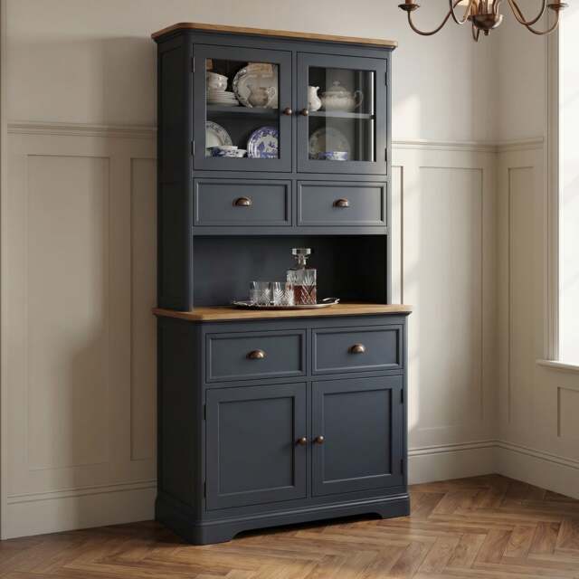 Bridstow Oak and Blue Painted Small Dresser