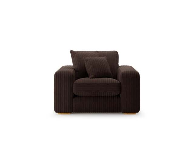 Milan Chocolate Fabric Armchair