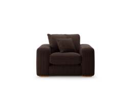 Milan Chocolate Fabric Armchair
