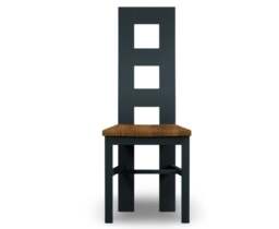 Painted Rustic Oak Set of 2 Painted Dining Chairs