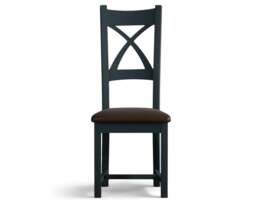Painted Brown Set of 2 Painted Dining Chairs