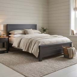 Bradwell Oak and Charcoal Painted Double Bed