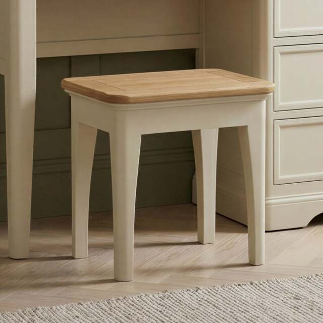 Madley Oak and Cream Painted Dressing Table Stool