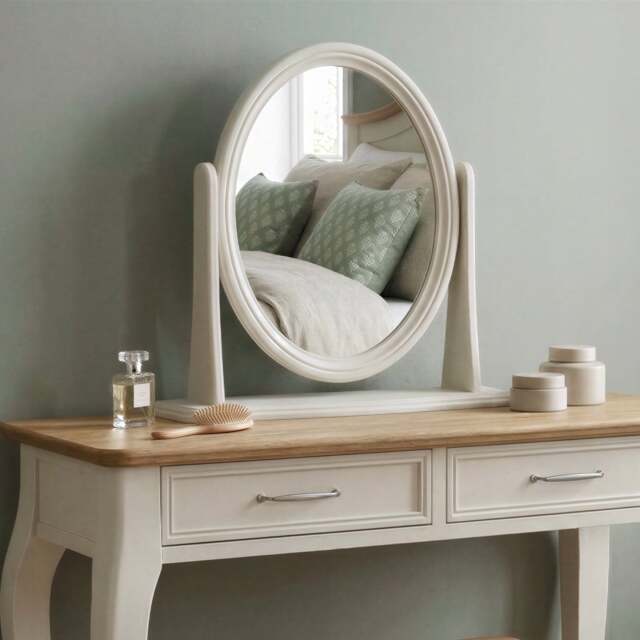 Chateau Soft White Painted Dressing Table Mirror