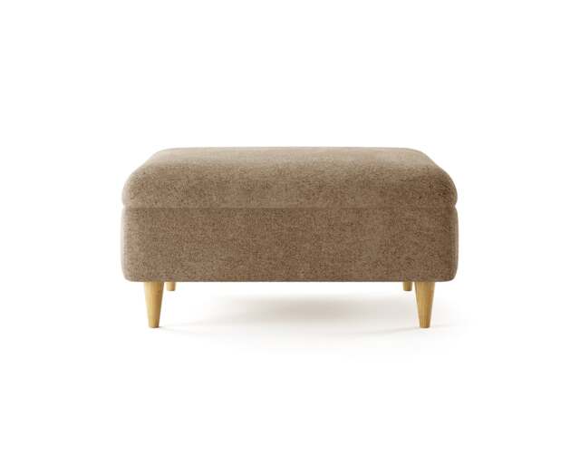 Capri Caramel Boucle Fabric Footstool