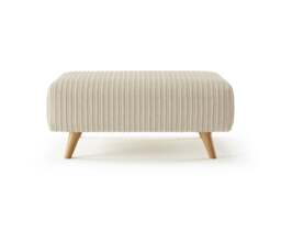 Milan Ivory Fabric Footstool