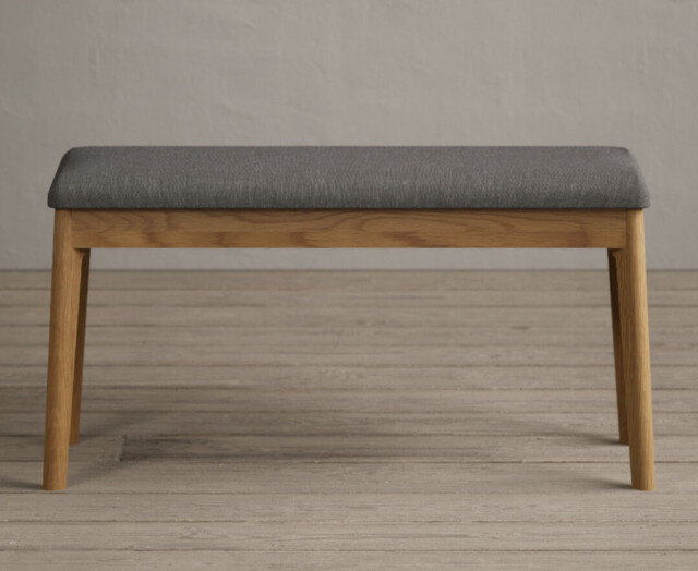 Nordic Grey Linen Bench