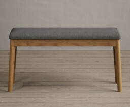 Nordic Grey Linen Bench