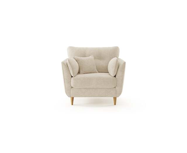 Capri Natural Boucle Fabric Armchair