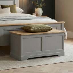 Felton Oak and Light Grey Painted Blanket Box