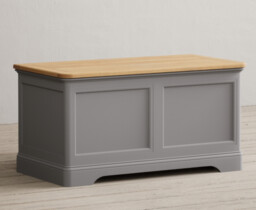 Felton Oak and Light Grey Painted Blanket Box