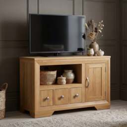 Tilt 100% Solid Oak Corner TV Cabinet
