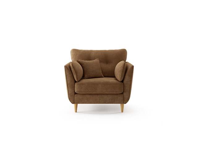 Capri Almond Fine Chenille Fabric Armchair