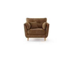 Capri Almond Fine Chenille Fabric Armchair