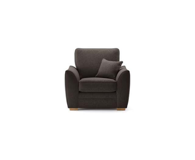 Bella Chocolate Fabric Armchair