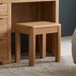 Harper Solid Oak Dressing Table Stool