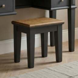 Lawson Oak and Charcoal Grey Painted Dressing Table Stool