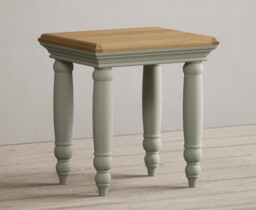 Francis Oak and Soft Green Painted Dressing Table Stool