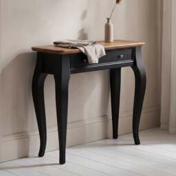 Chateau Noir Oak and Black Painted Console Table