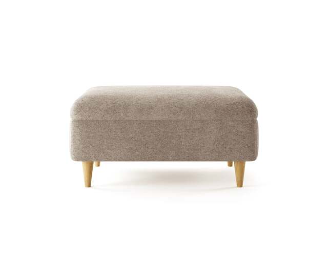 Capri Latte Boucle Fabric Footstool