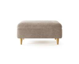 Capri Latte Boucle Fabric Footstool