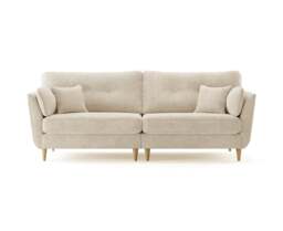 Capri Natural Boucle Fabric 4 Seater Sofa
