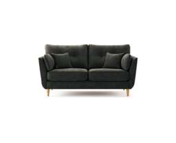 Capri Anthracite Chenille Fabric 2 Seater Sofa