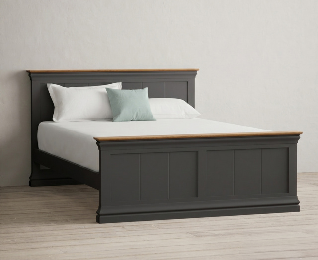 Charwood Oak and Charcoal Painted King Size Bed