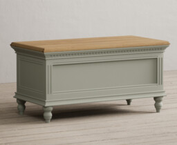 Francis Oak and Soft Green Painted Blanket Box