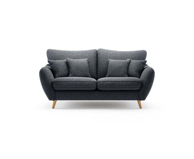 Palma Navy Chenille Fabric 2 Seater Sofa