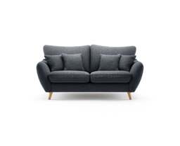 Palma Navy Chenille Fabric 2 Seater Sofa