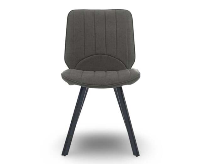 Hendrick Grey Set of 2 Faux Leather Dining Chairs