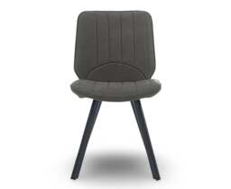 Hendrick Grey Set of 2 Faux Leather Dining Chairs
