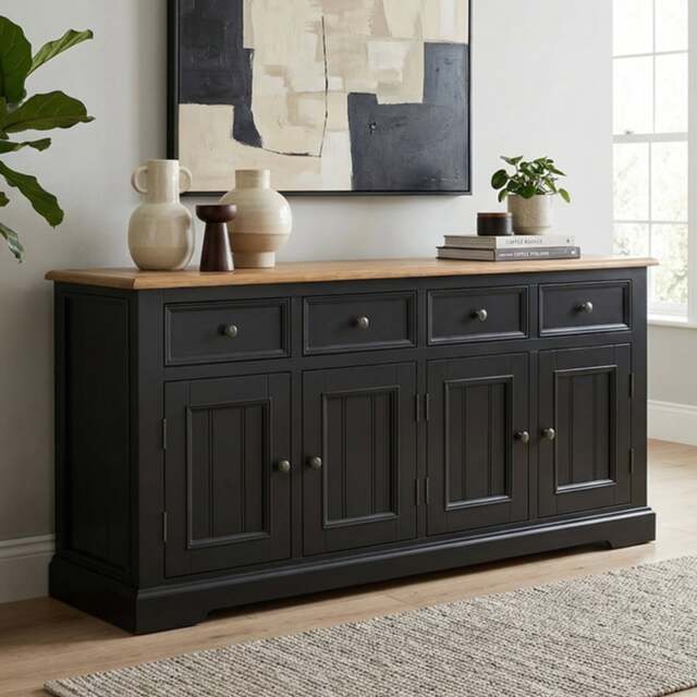 Charlton Oak and Black Painted Extra Large Sideboard