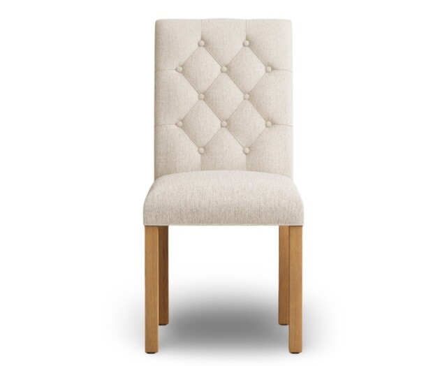 Isabella Natural Set of 2 Painted Dining Chairs