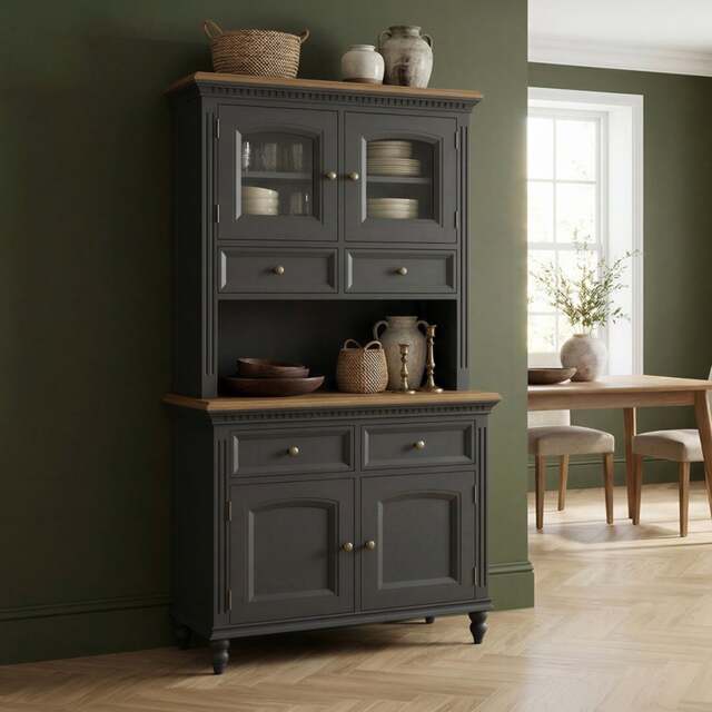Francis Oak and Charcoal Grey Painted Small Dresser