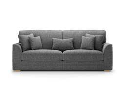 Jasper Charcoal Chenille Fabric 4 Seater Sofa