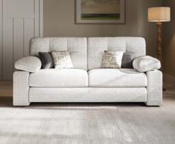 Helston Silver Fabric 2 Seater Sofa