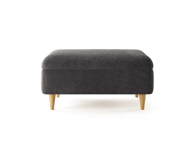 Capri Midnight Boucle Fabric Footstool