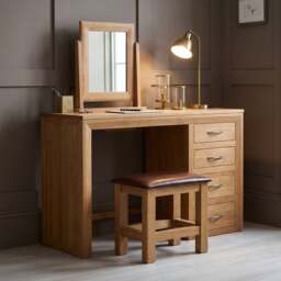 Tilt 100% Solid Oak Dressing Table Set