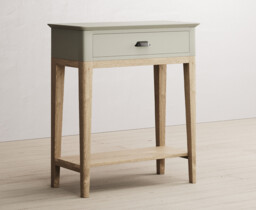 Ancona Oak and Soft Green Painted Console Table