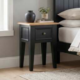 Charlton Oak and Black Painted Bedside Table