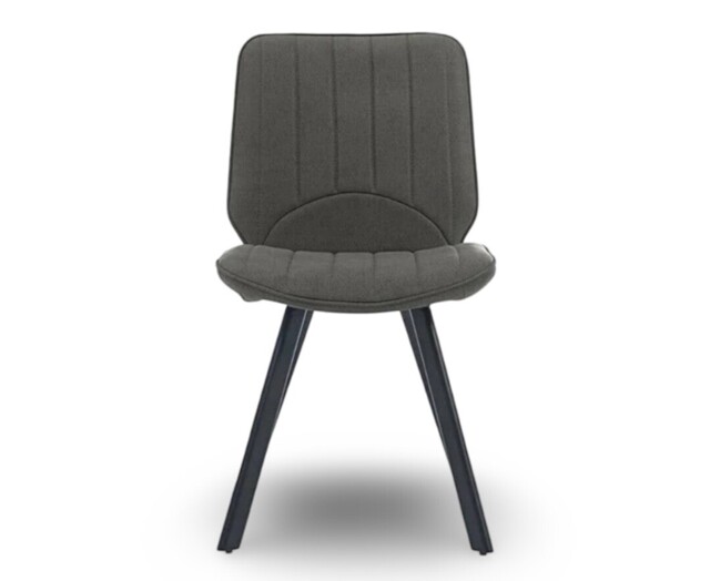 Hendrick Grey Set of 2 Faux Leather Dining Chairs