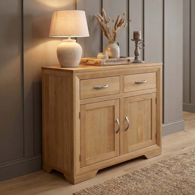 Tilt 100% Solid Oak Small Sideboard