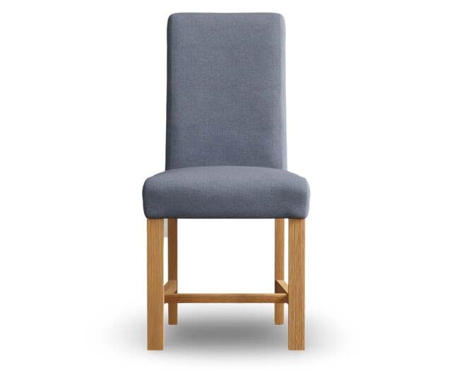 Braced Blue Set of 2 Fabric Dining Chairs