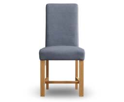 Braced Blue Set of 2 Fabric Dining Chairs