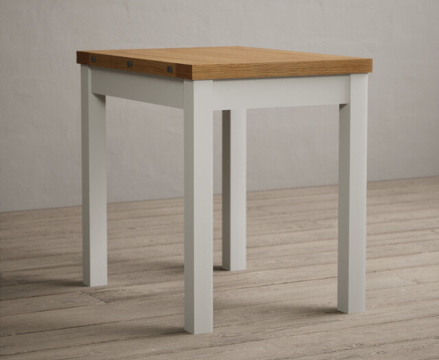 Extending Hadleigh Oak and Signal White Painted Dining Table