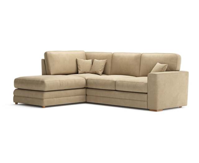 Madden Biscuit Fabric Left Hand Facing Corner Sofa