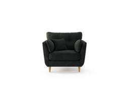 Capri Anthracite Chenille Fabric Armchair